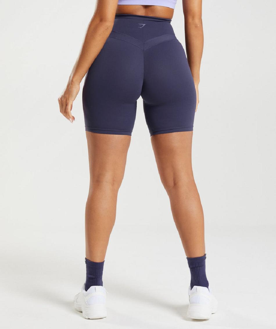 Szorty Damskie Gymshark Whitney Cycling Indygo Granatowe | PL 2411ILH